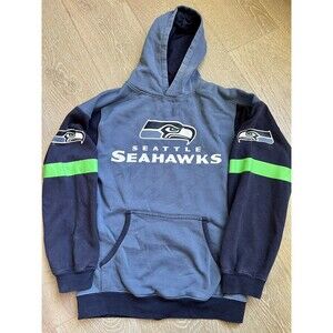 NFL Boys Girls Seattle Seahawks Fan Gear Hoodie Sweatshirt Sz Youth Medium 8-10